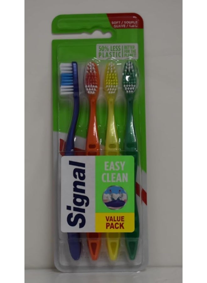 Signal Tooth Brush Family Pack Easy Clean Soft - Set of 4 - Image 2