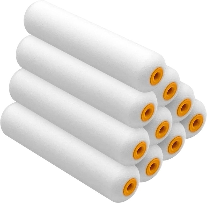 KingOrigin Foam Paint Roller, 10 Pack, 6 Inch High Density Foam Roller, Mini Paint Roller Covers for Smooth Paint Application, No Lint Shedding on Walls, Cabinets, Doors - Image 1