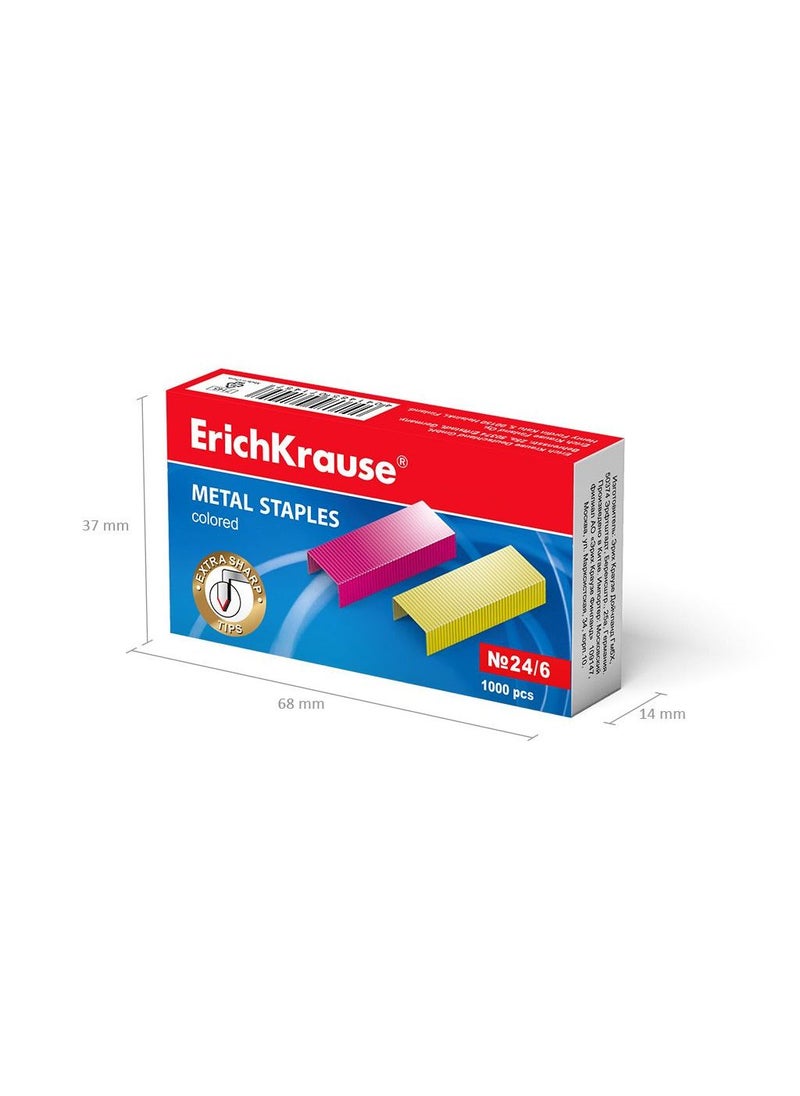 ErichKrause Staples №24/6 coloured (box 1000 pcs)  - Image 5
