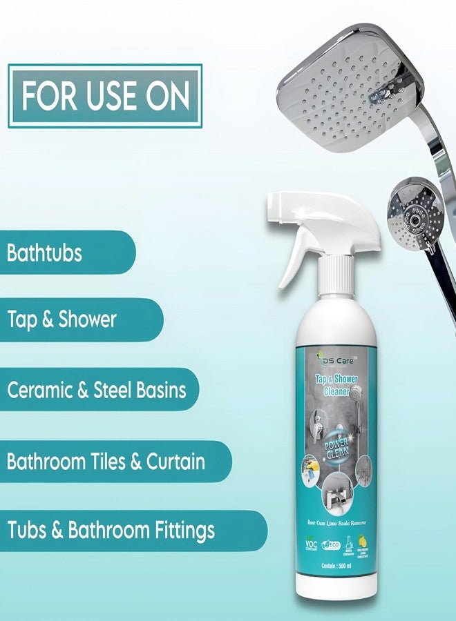 DS CARE Multipurpose Tap & Shower Cleaner powerful solution for keeping your bathroom clean - It effectively removes tough stains rust, limescale, and hard water deposits 500 ml (Pack 1) by UNIDSC - Image 3