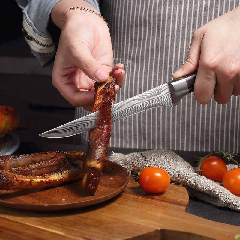 PAUDIN PAUDIN Boning Knife 6 Inch, Super Sharp Fillet Knife, German High Carbon Stainless Steel Deboning Knife, Professional Boning Knife for Meat Poultry Chicken, Pakkawood Handle with Gift Box  - Image 2