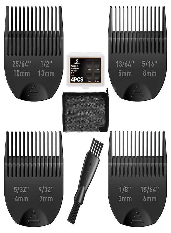CR8GR8 Guards Compatible with Manscaped The Lawn Mower 3.0, 4 Pack 8 Cutting Lengths from 1/8"-1/2" Inch with Brush, Organizer and Bag, Guide Comb for Manscaped 3.0 Attachments - Image 1
