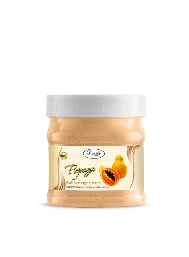 لاستر كريم تدليك الوجه بفاكهة البابايا | يعيد للبشرة نضارتها ويزيل البقع | كريم تدليك الوجه للنساء والرجال (خالي من البارابين والكبريتات) - 500 مل - Image 1