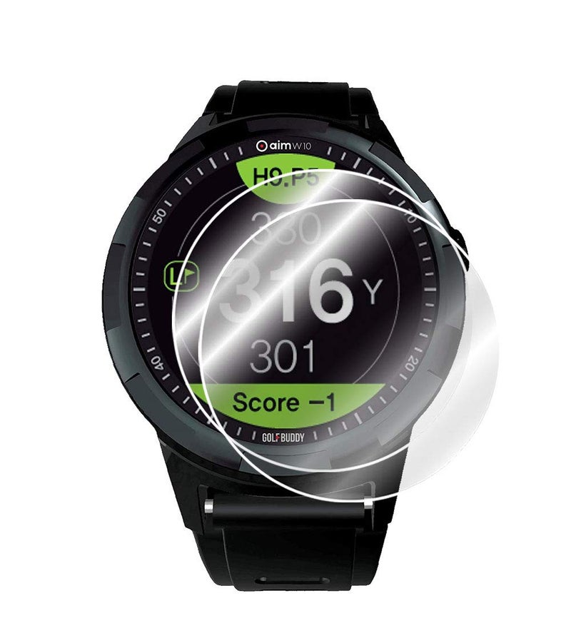 IPG for GOLFBUDDY aim W10 - aim W11 Golf GPS Smartwatch Screen Protector (2 Units) Invisible Ultra HD Clear Film Anti Scratch Skin Guard - Smooth/Self-Healing/Bubble -Free by - Image 2