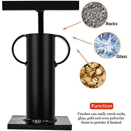 Yoursme Rock Crusher Gold Prospecting Frit Maker Glass Breaker Ore Crusher Gold Panning Mining Pulverizer Mine Prospecting Stone Rock Hound Gold Rush Heavy Duty 8.2 Pounds Weight - Image 5