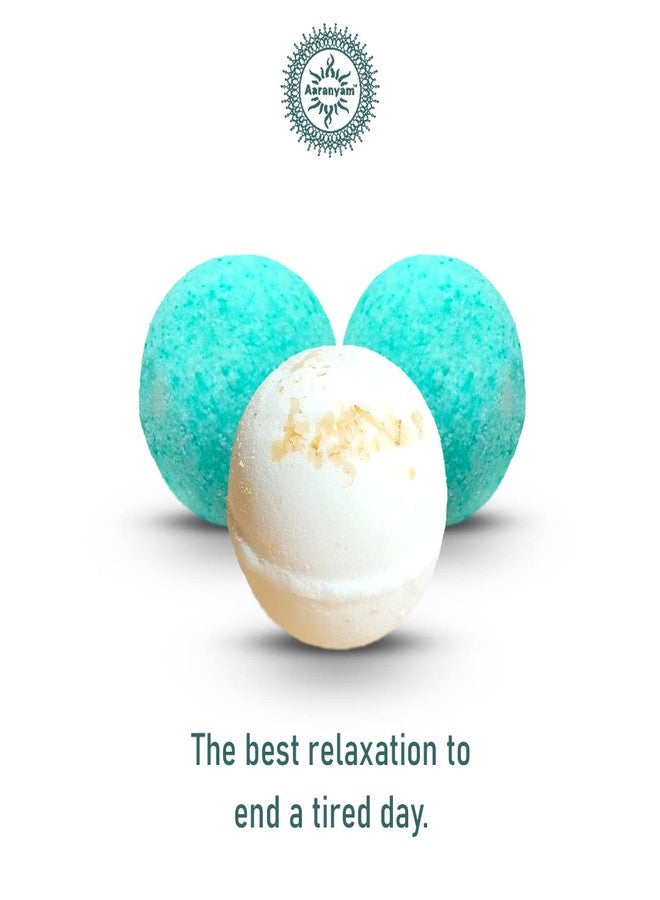 Aaranyam | Calm & Blue gifts for women Bath Bomb pack -Oats, Jasmin |Refreshing hot water bath hydrating moisturizing (75 gms each) pack of 4-wt 300 gms - Image 2