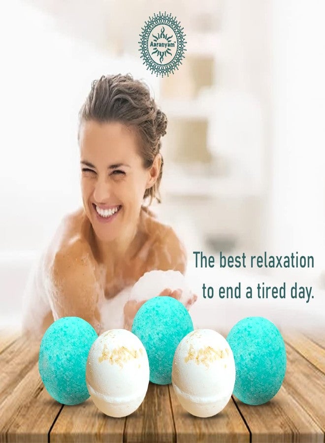 Aaranyam | Calm & Blue gifts for women Bath Bomb pack -Oats, Jasmin |Refreshing hot water bath hydrating moisturizing (75 gms each) pack of 4-wt 300 gms - Image 4