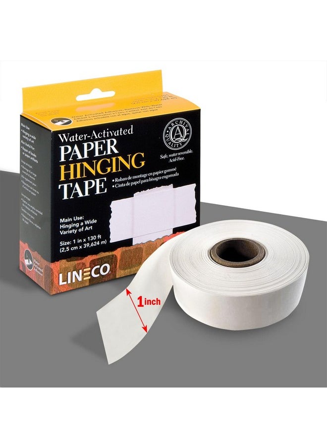 Lineco Lineco, Archival Water Activated Paper Hinging Tape, Acid-Free with Neutral pH, for Hinging Art Photo Matboard, 1 Inch x 130 Feet, Pack of 1  - Image 3