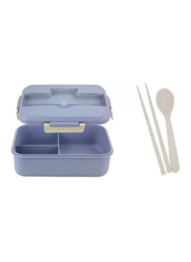 Generic Wheat Straw Microwave Spill-proof Lunch Box ,Blue- 21x13x7 inch Blue 21x13x7inch  - Image 2