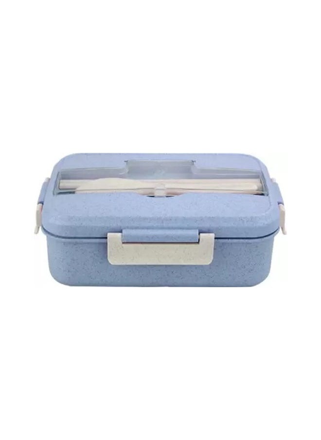 Generic Wheat Straw Microwave Spill-proof Lunch Box ,Blue- 21x13x7 inch Blue 21x13x7inch  - Image 3