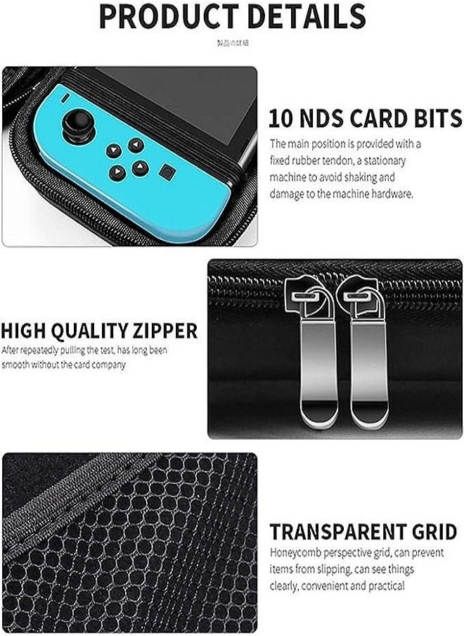 Generic Carrying Case for Nintendo Switch OLED, Travel Carrying Case Pouch Accessories for Switch OLED, Include Screen Protector, Protective Cover Case, Data Cable, Kickstand &Thumb Grip Caps  - Image 5