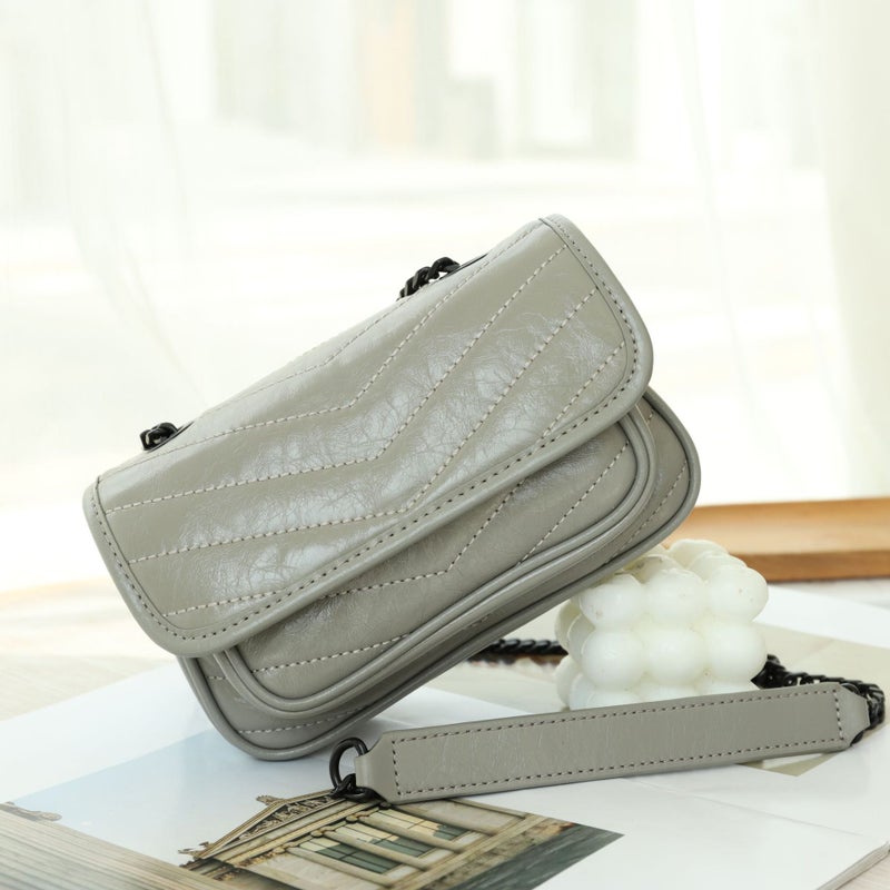 Arrival Poplar Small Square Bag Chain Bag High-End Sense Fashion Genuine Leather Women'S Bag Vintage Messenger Bag Crossbody Bag - Image 1