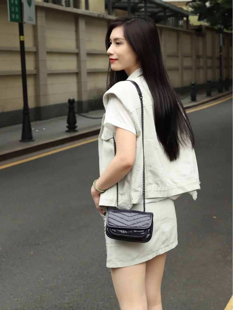 Arrival Poplar Small Square Bag Chain Bag High-End Sense Fashion Genuine Leather Women'S Bag Vintage Messenger Bag Crossbody Bag - Image 4