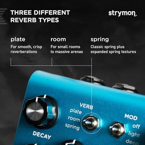 Strymon blueSky V2 Guitar Effects Pedal with Studio Quality Plate, Room and Spring Reverbs, for Electric and Acoustic Guitar, Synths, Vocals and Keyboards - Image 3