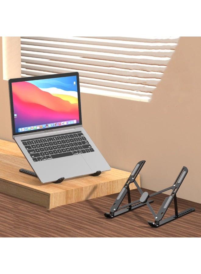 دعم الكمبيوتر اللوحي من الألومنيوم المحمول ، وقابل للطي قابلة للطي ، حامل الحمل المستقر ، حامل كمبيوتر محمول من 10 مستويات ， الارتفاع القابل للتعديل ، جبل كمبيوتر محمول قابل للطي ، كمبيوتر محمول وحامل الكمبيوتر اللوحي مع حامل الهاتف - Image 2