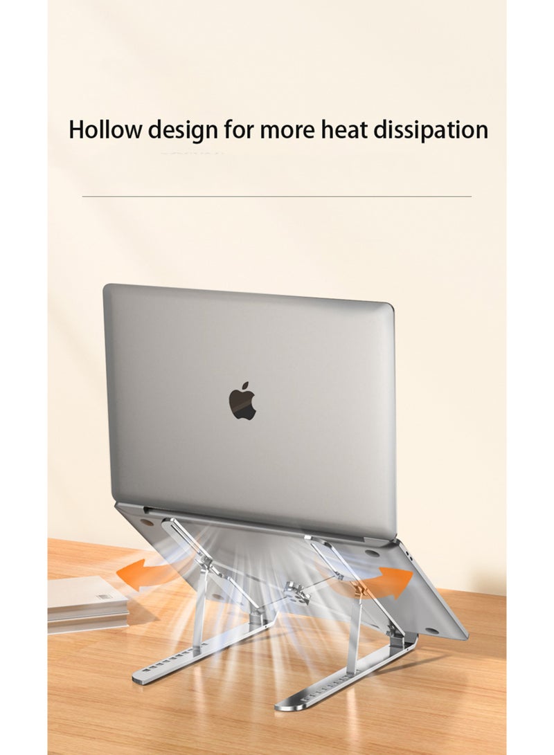 دعم الكمبيوتر اللوحي من الألومنيوم المحمول ، وقابل للطي قابلة للطي ، حامل الحمل المستقر ، حامل كمبيوتر محمول من 10 مستويات ， الارتفاع القابل للتعديل ، جبل كمبيوتر محمول قابل للطي ، كمبيوتر محمول وحامل الكمبيوتر اللوحي مع حامل الهاتف - Image 3