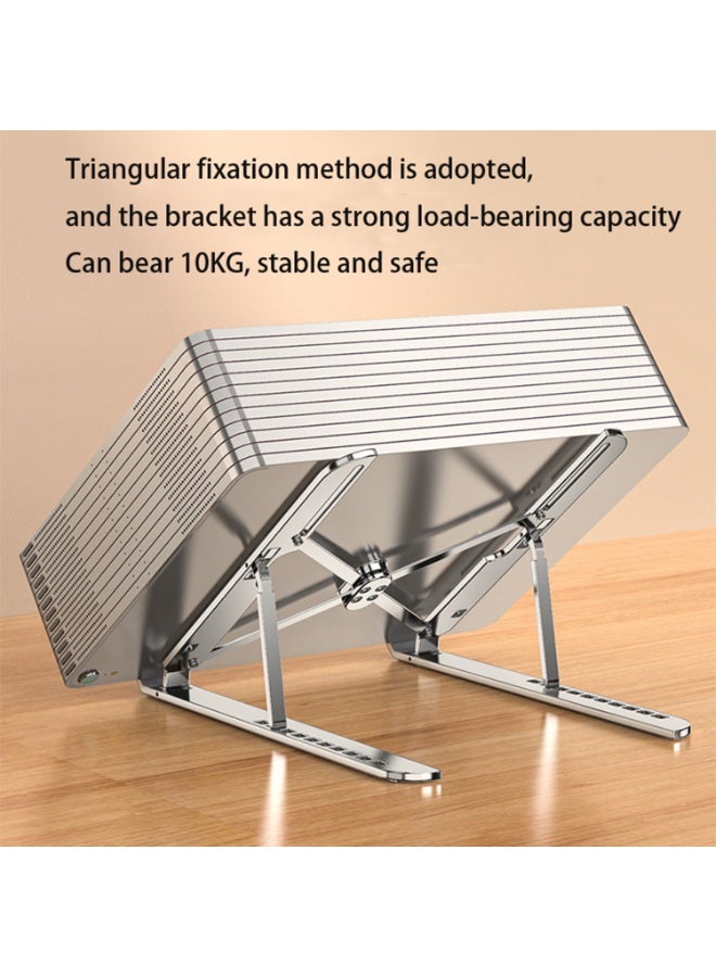 دعم الكمبيوتر اللوحي من الألومنيوم المحمول ، وقابل للطي قابلة للطي ، حامل الحمل المستقر ، حامل كمبيوتر محمول من 10 مستويات ， الارتفاع القابل للتعديل ، جبل كمبيوتر محمول قابل للطي ، كمبيوتر محمول وحامل الكمبيوتر اللوحي مع حامل الهاتف - Image 5