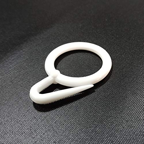 FAPBADRI Plastic Curtain Rings for Windows Curtains, Door Curtains, Bathroom Curtains and Other Multipurpose Usage, Colour: White, 20 Pieces - Image 4