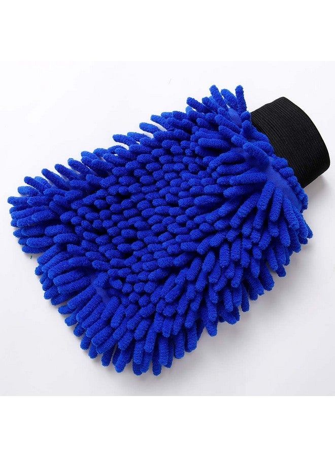 Kuber Industries Kuber Industries Chenille Dry Mitt Gloves|Multi-Purpose Gloves For Kitchen, Home & Laptop Cleaning|Lint & Scratch Free|Super Absorbent|Blue - Image 1