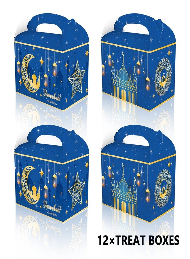 CPTBAG 12 Pack Ramadan Kareem Party Favors Boxes Castle Moon Candy Goodie Ramadan Mubarak Gift Treat Boxes for Islamic Muslim,Eid Mubarak, Birthday Party Decorations - Image 2