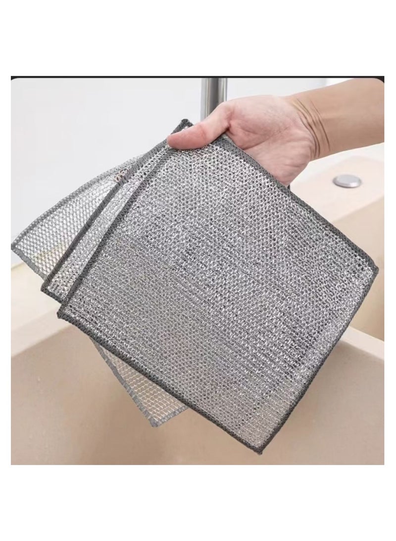 5pcs الفضة شبكة خرقة ، قماش التنظيف المضادة للحشف قوية  - Image 1