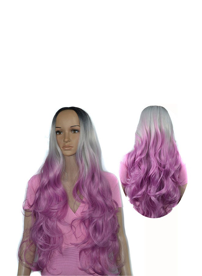 NIBEMINENT Cosplay Party Short Wavy Curly Wig Multicolour 20x5x5cm - Image 1