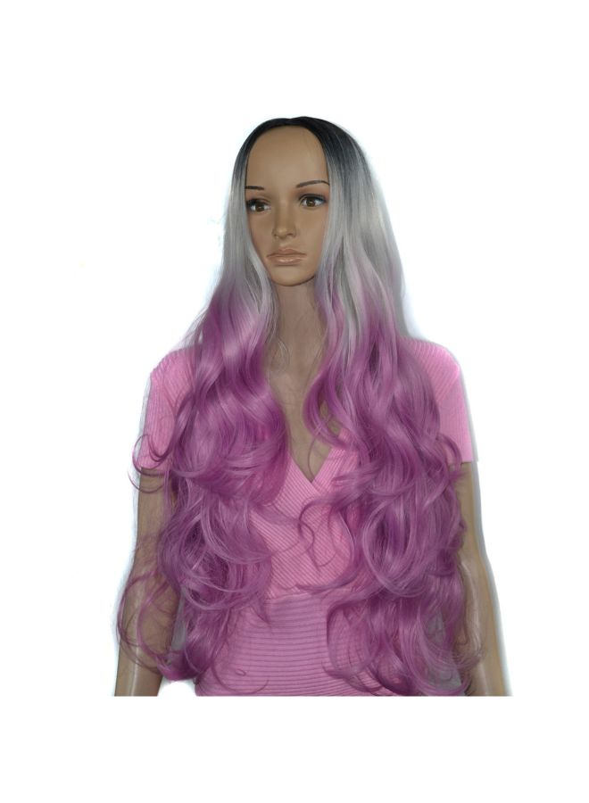 NIBEMINENT Cosplay Party Short Wavy Curly Wig Multicolour 20x5x5cm - Image 2