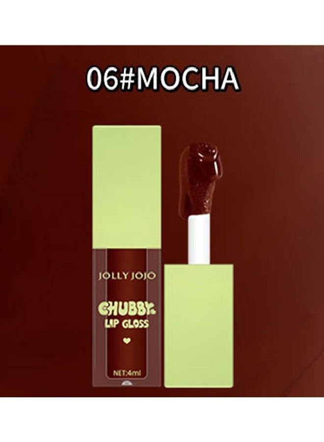 JOLLY JOJO Chubby Lip Gloss- Hydrating Lip Oil Tinted, Long Lasting Plumping Lip Balm Lip Care Moisturizing Lip Gloss (#06) - Image 2