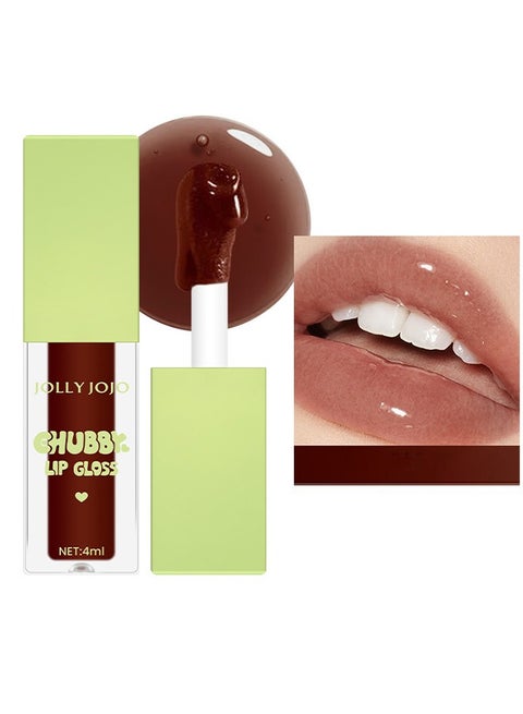 Chubby Lip Gloss- Hydrating Lip Oil Tinted, Long Lasting Plumping Lip Balm Lip Care Moisturizing Lip Gloss (#06)