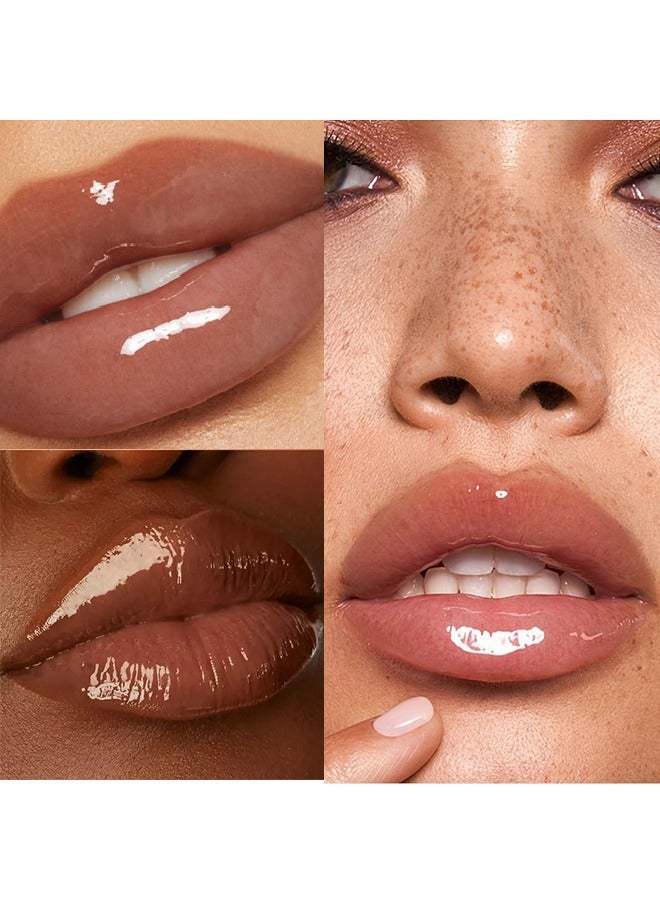 JOLLY JOJO Chubby Lip Gloss- Hydrating Lip Oil Tinted, Long Lasting Plumping Lip Balm Lip Care Moisturizing Lip Gloss (#06) - Image 3