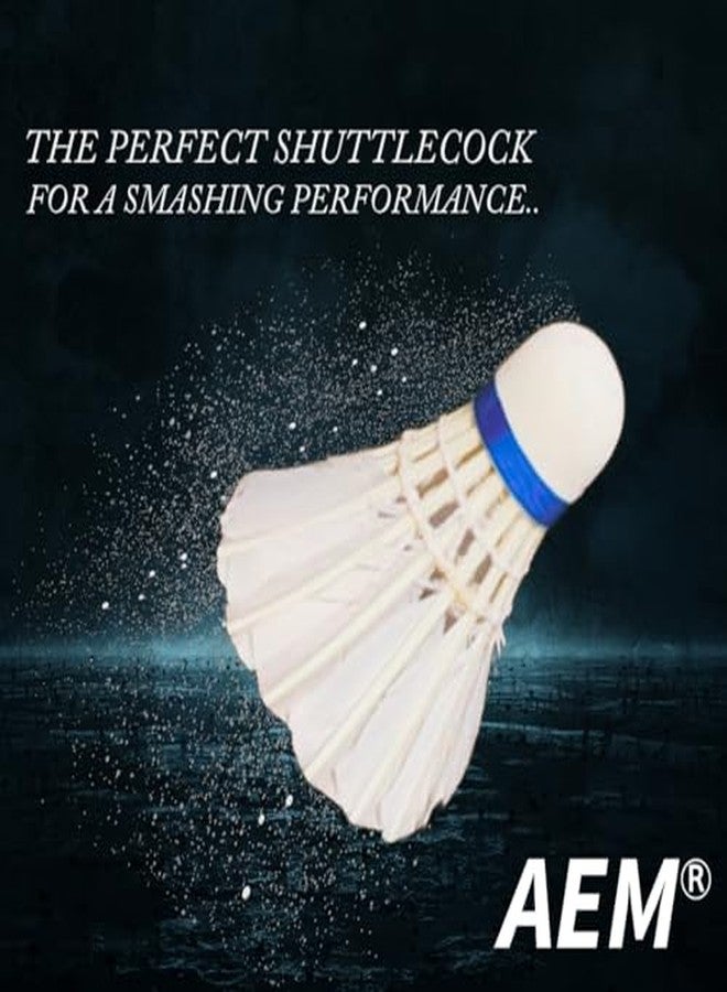 AEM® Pawandoot Badminton Shuttlecock Straight Feather Pack of 10|| - Image 4