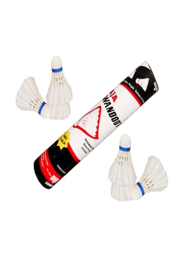 AEM® Pawandoot Badminton Shuttlecock Straight Feather Pack of 10|| - Image 1