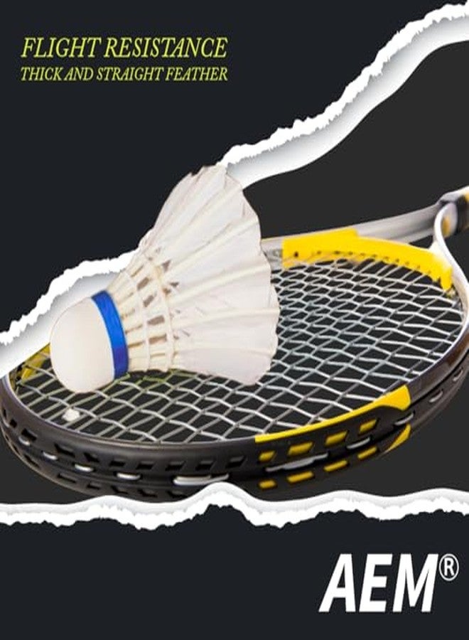 AEM® Pawandoot Badminton Shuttlecock Straight Feather Pack of 10|| - Image 5