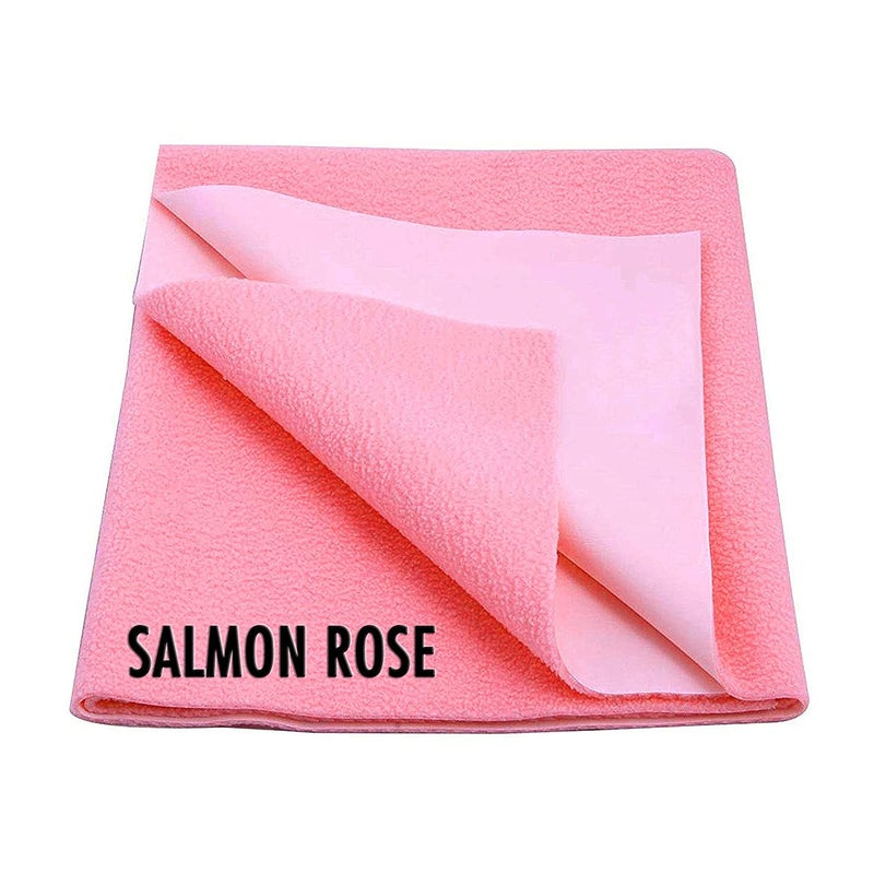 Desithat Waterproof & Washable Instadry Extra Absorbent Baby Dry Sheet & Bed Protector/Crib Sheet - Large 55x39 Inches/140X100 Cms(Salmon Rose) - Image 1
