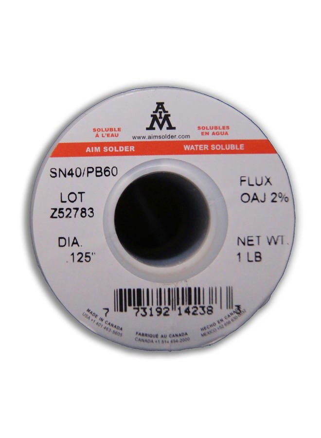 Aim 40/60 Acid Core Flux 0.125inch Solder Wire for General Purpose Repair (454gr / 16oz) - Image 2