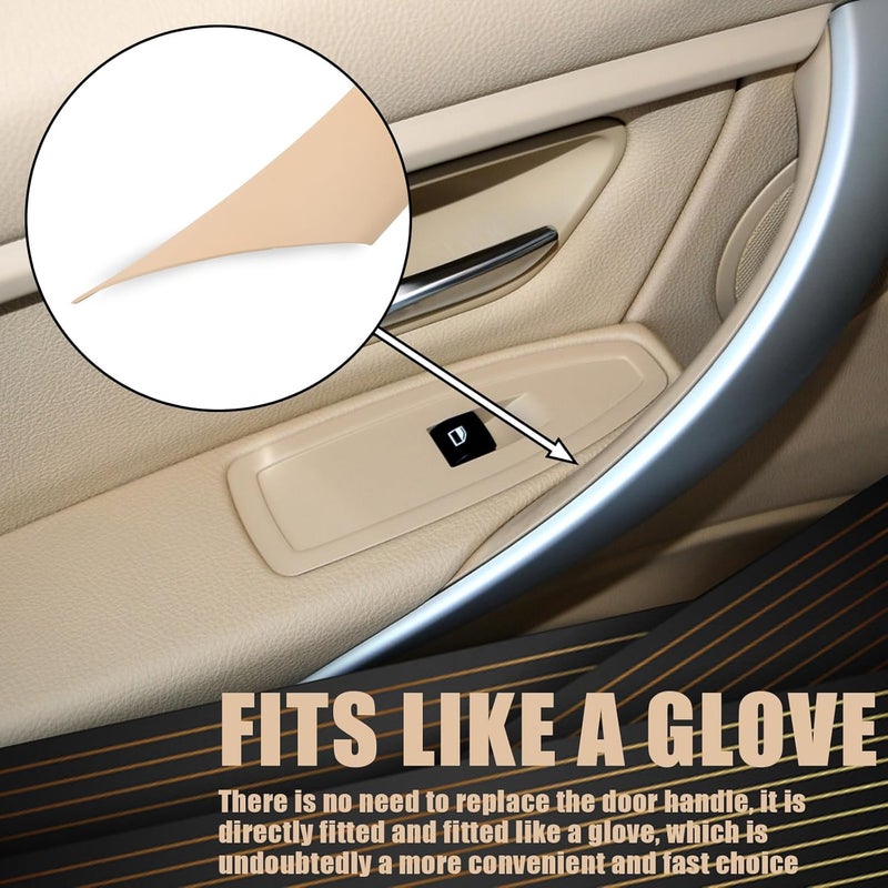 WEILEITE Handle Cover for Rear Interior Door, Fits BMW 320, 328, 330, 335, M3 F30/F31/F34/F80 3 Series 2012–2018 and 418, 420, 428, 430, 435, M4 F32/F33/F33/F3. 36/F8 2/F83 4 Series 2014-2017 - Image 5