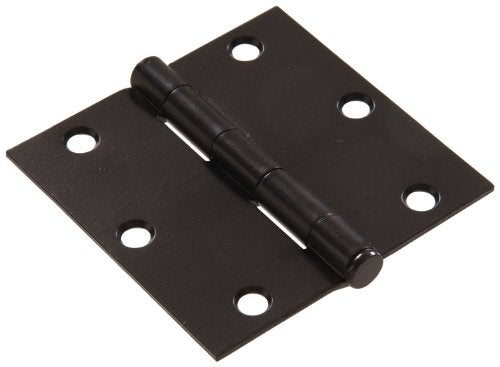 Hardware Essentials 852820 Residential Square Corner Door Hinges with Removable Pin Black - Image 4