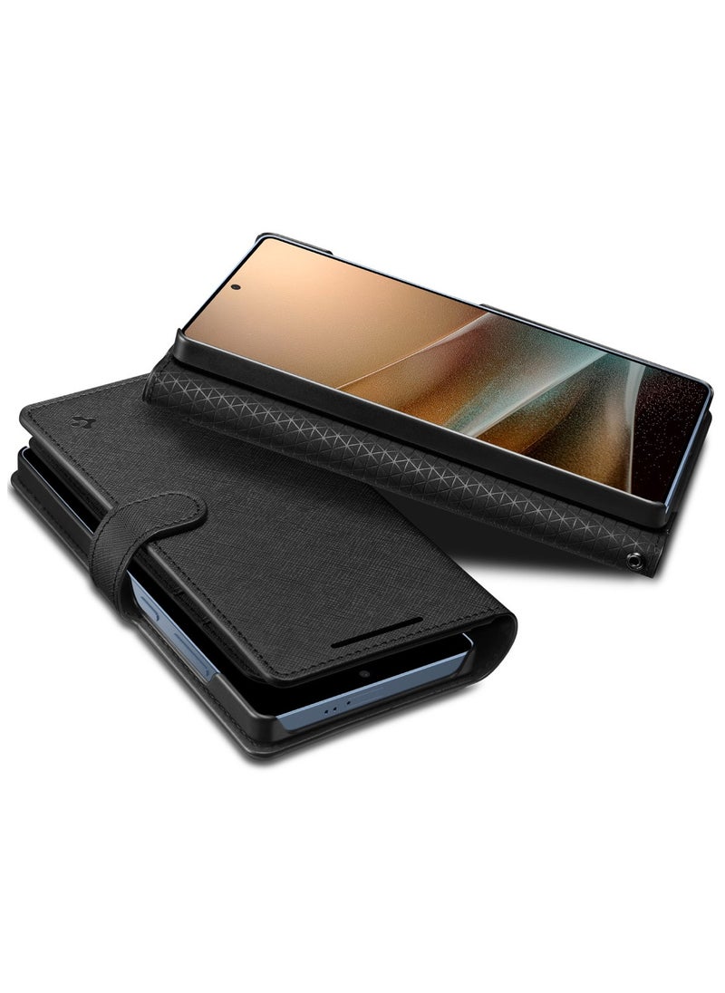Spigen Wallet S for Samsung Galaxy S25 Ultra Case Cover Folio [7 Card Slots + Cash compartment] - Black  - Image 2