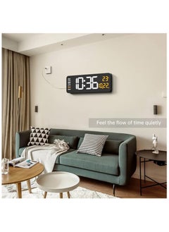 Generic Digital Wall Clock Large Display, 16.2" Large Digital Wall Clock with LED Display Remote Control, Automatic Brightness Dimmer Big Clock with Date Week Temperature  - Image 4