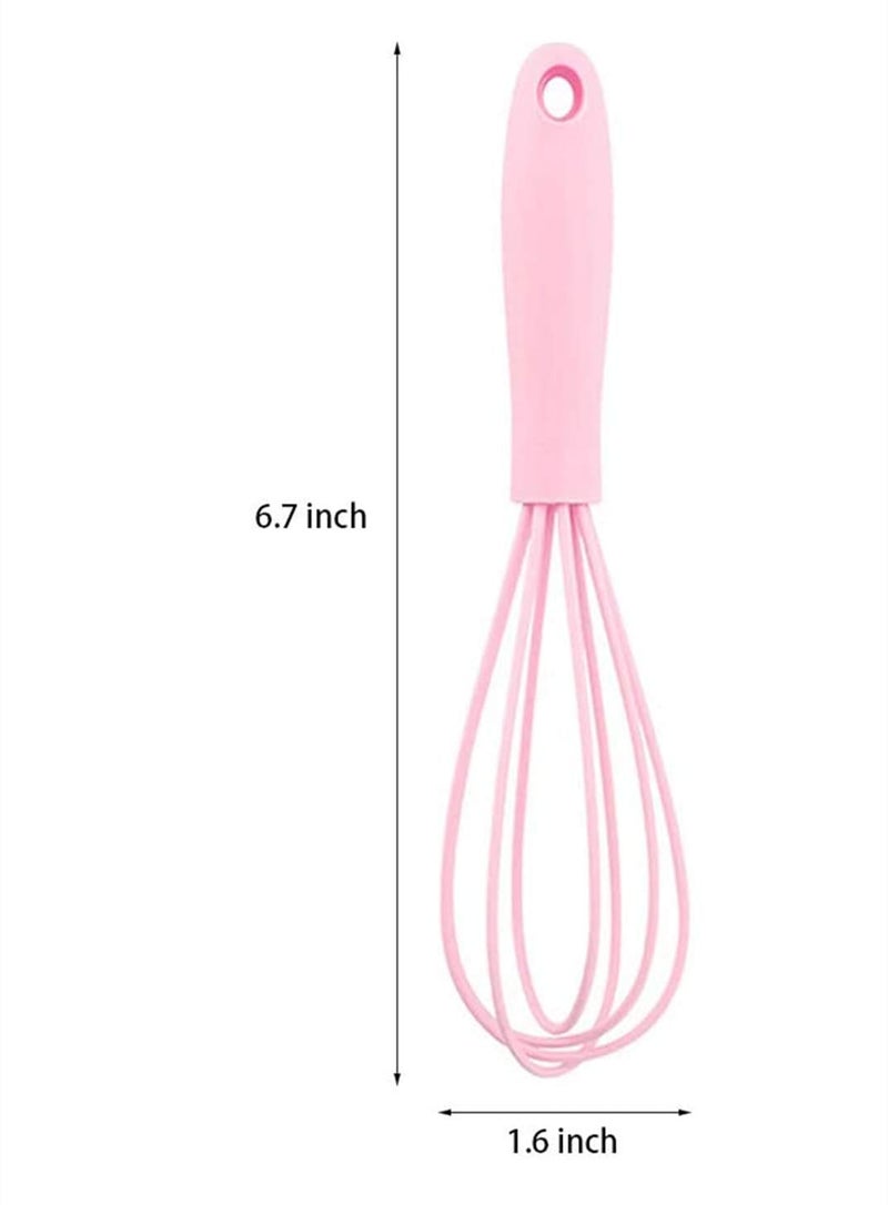 LAPXSNZD Silicone Whisk 5 Pcs Colorful Kitchen Mini Silicone Whisks,Whisk Set Egg Beater for Blending Whisking Beating Stirring Cooking Baking - Image 2