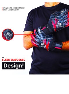 ABJ Soccer Goalkeeper Football Gloves Designed to Fit Both Sizes 8 to 9, Top Grip, Double Protection, Your Secret to Success in Training and Matches  - Image 3