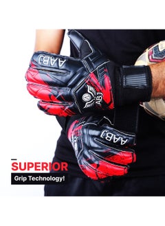 ABJ Soccer Goalkeeper Football Gloves Designed to Fit Both Sizes 8 to 9, Top Grip, Double Protection, Your Secret to Success in Training and Matches  - Image 4