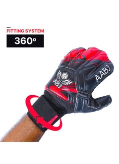 ABJ Soccer Goalkeeper Football Gloves Designed to Fit Both Sizes 8 to 9, Top Grip, Double Protection, Your Secret to Success in Training and Matches  - Image 5