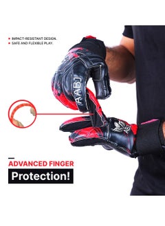 ABJ Soccer Goalkeeper Football Gloves Designed to Fit Both Sizes 8 to 9, Top Grip, Double Protection, Your Secret to Success in Training and Matches  - Image 2