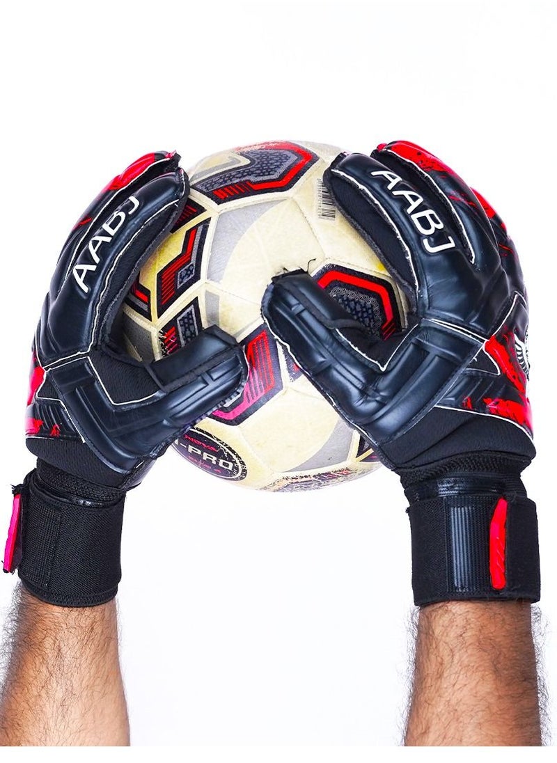 Soccer Goalkeeper Football Gloves Designed to Fit Both Sizes 8 to 9, Top Grip, Double Protection, Your Secret to Success in Training and Matches