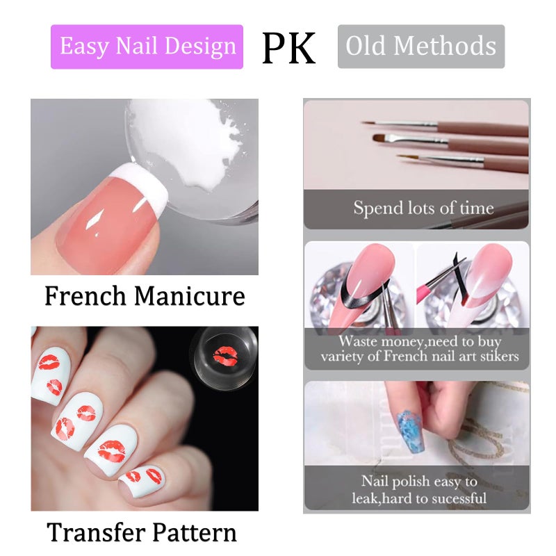 Bluezoo Nail Stamper Plate Kit, 4x Nail Stamping Plates +Dual-end Silicone Nail Art Stamper +Scraper, Snowflake & Spring Butterfly Flowers &Leopard Snake & Kiss Heart, DIY Design Manicure Salon Home, BlueZOO - Image 5