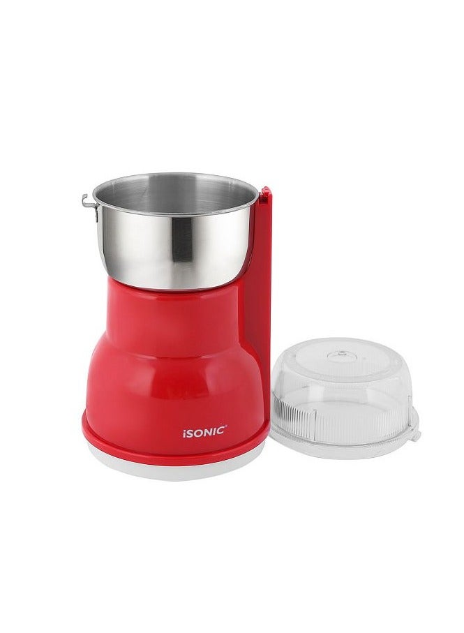 آي سونيك مطحنة قهوة بخزان ثابت 250 وات IG788 أحمر - Image 4