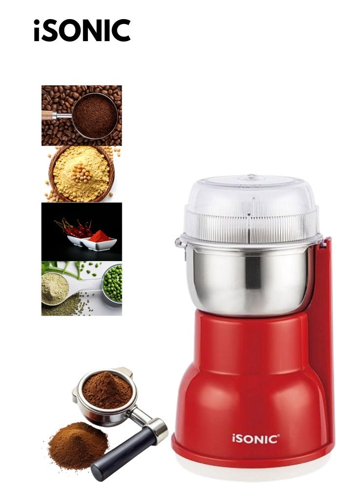 آي سونيك مطحنة قهوة بخزان ثابت 250 وات IG788 أحمر - Image 1