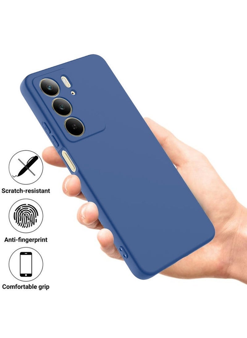 ELTRAZONE Realme C75 4G 2024 Premium Soft Liquid Silicone Case Cover – Navy Blue, Shockproof, Anti-Scratch, Slim & Lightweight, Full Protection - Image 2