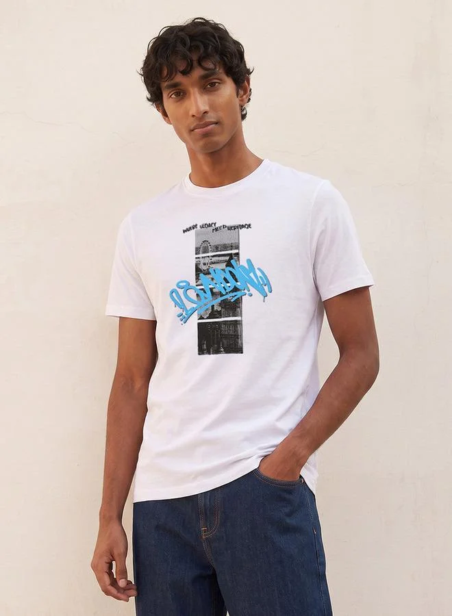 سبلاش فيڤ Basic Slim Fit Cotton Crew Neck T-shirt